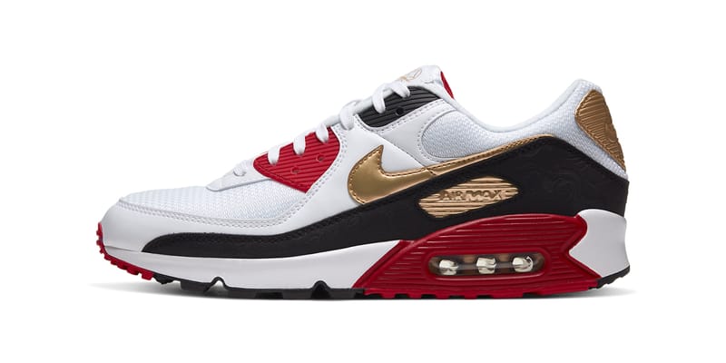 red white and gold air max