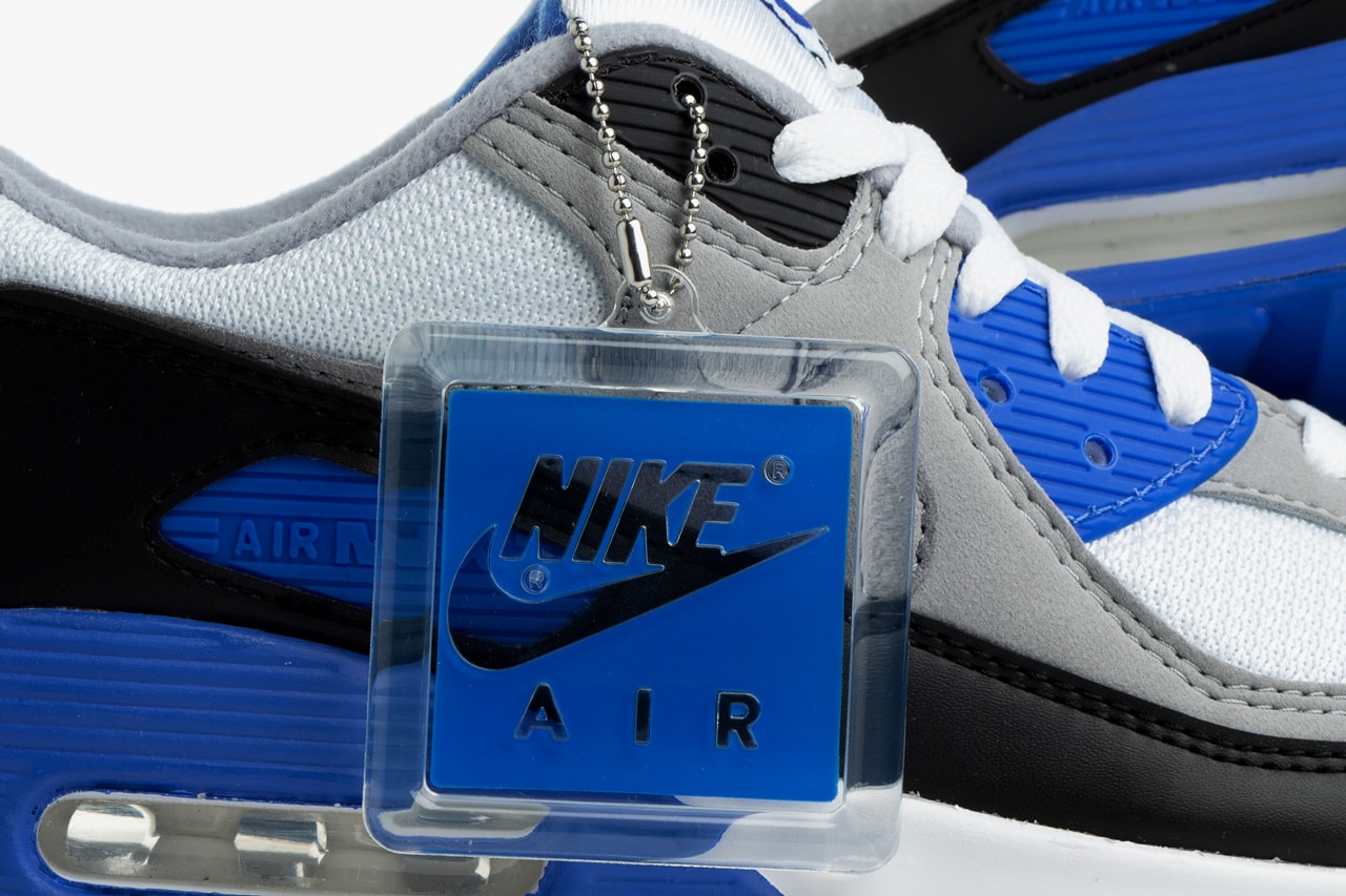 nike air max 90 white particle grey hyper royal black 30th anniversary cd0881 102 release date info photos price