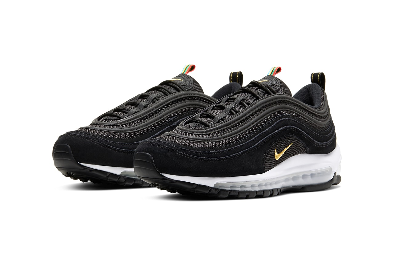 nike air max 97 olympic rings pack white metallic gold black photo blue amarillo lucky green challenge red CI3708 001 400 800 700 300 release date info photos price