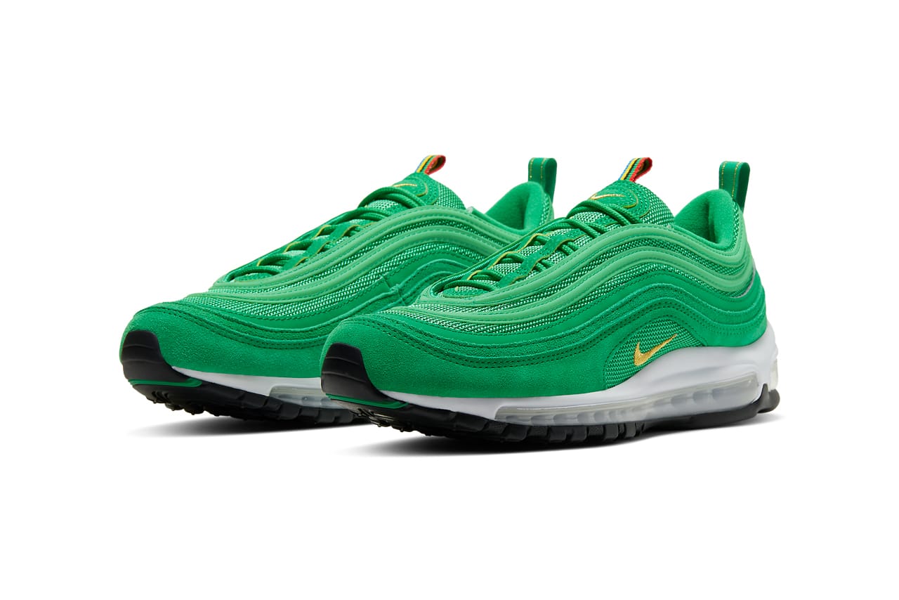 green and gold nikes