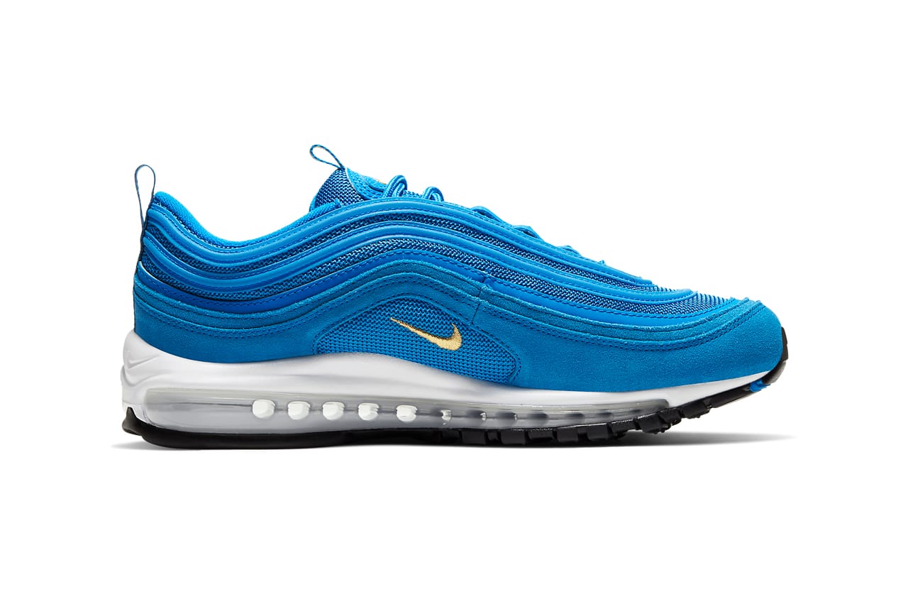 blue and gold air max 97