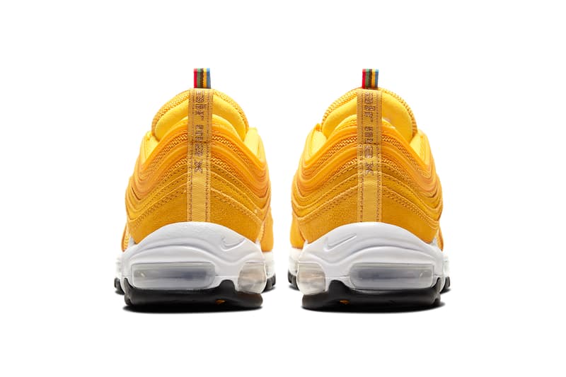 nike air max 97 olympic rings pack white metallic gold black photo blue amarillo lucky green challenge red CI3708 001 400 800 700 300 release date info photos price