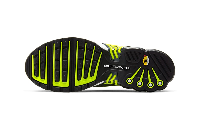 Nike Air Max Plus 3 Smoke Gray Lemon Venom Smoke Grey Dark Smoke Lemon Venom Black Style CD7005 002 TPU Tuned Air footwear sneakers shoes kicks runners trainers swoosh