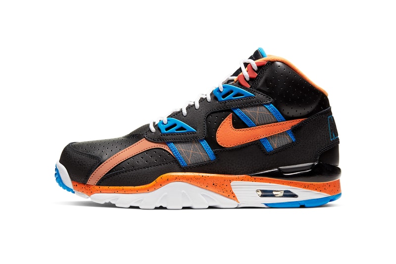 nike air trainer sc new york knicks mets black rust factor orange photo blue bombay CU6672 001 bo jackson release date info photos price