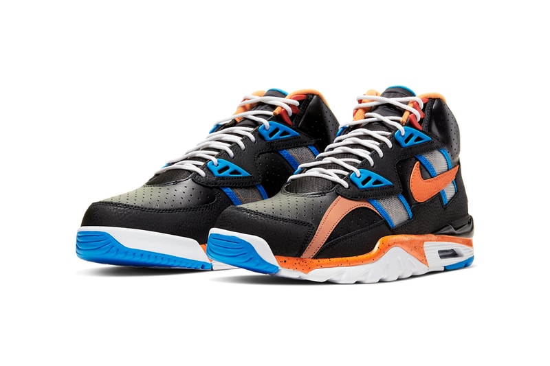 nike air trainer sc new york knicks mets black rust factor orange photo blue bombay CU6672 001 bo jackson release date info photos price