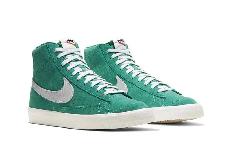 nike blazer mid 77 vintage neptune green wolf grey pure platinum sail CI1172 300 001 release date info photos price