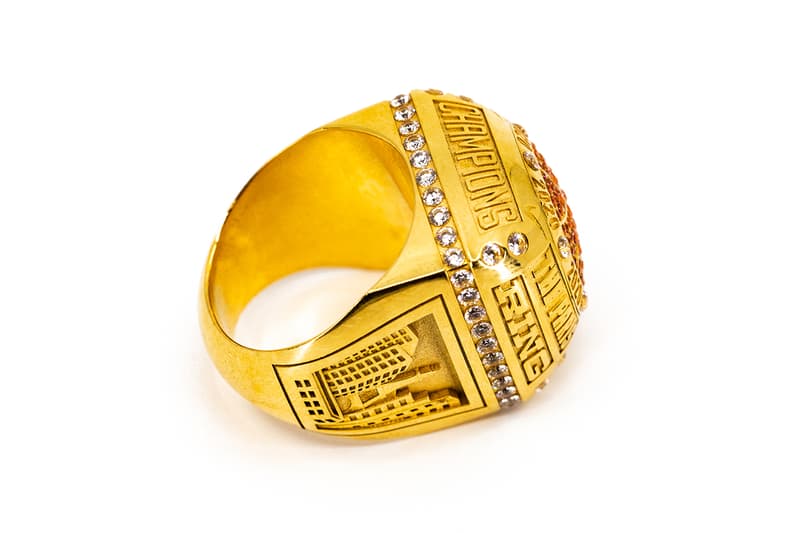 Nike Unveils Champion's Ring for Grand Paris Basketball League First Look Gold Diamonds Swoosh Jewelry Winners Prize NBA Model 'The Paris Ring' Playoffs