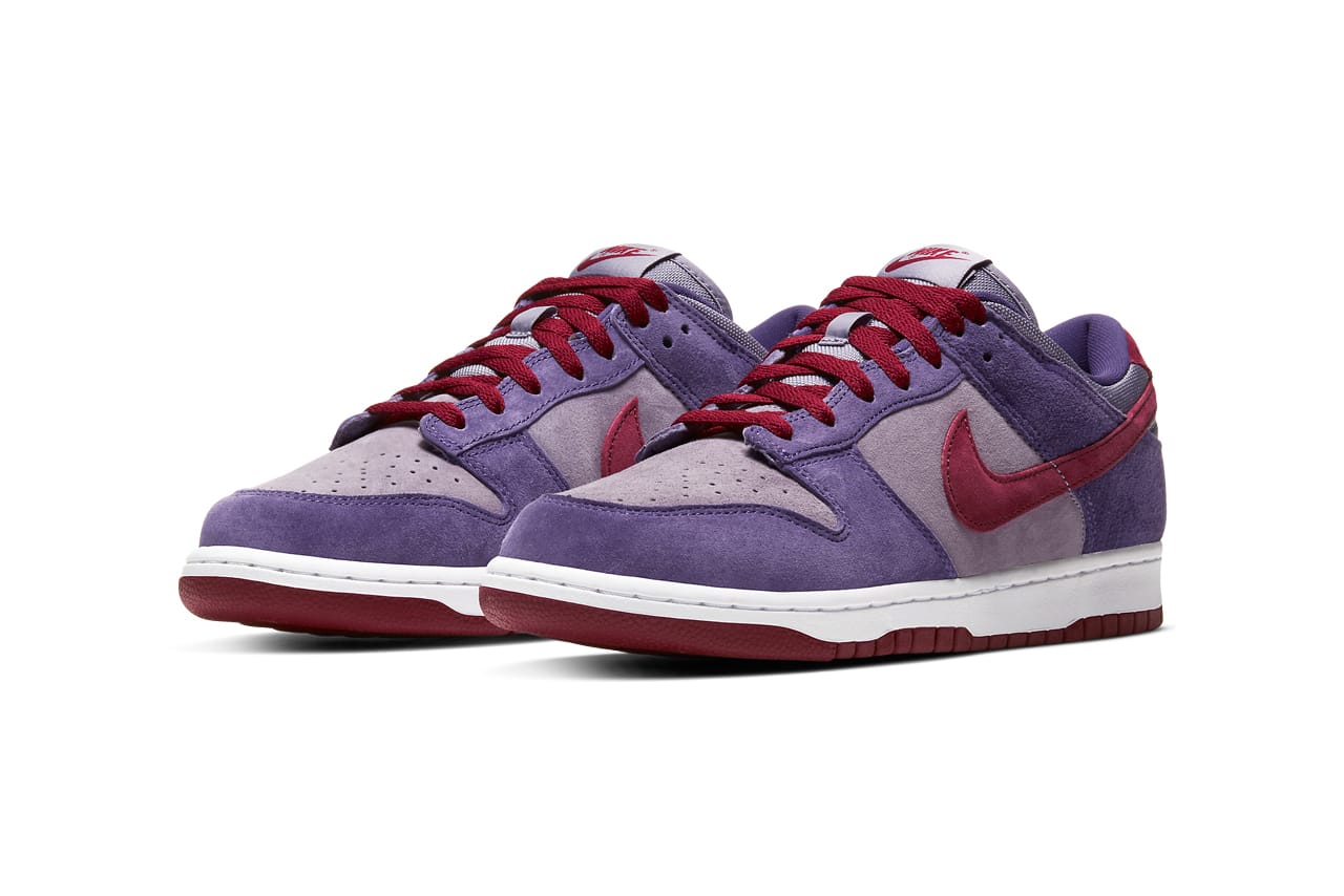 purple and red dunks