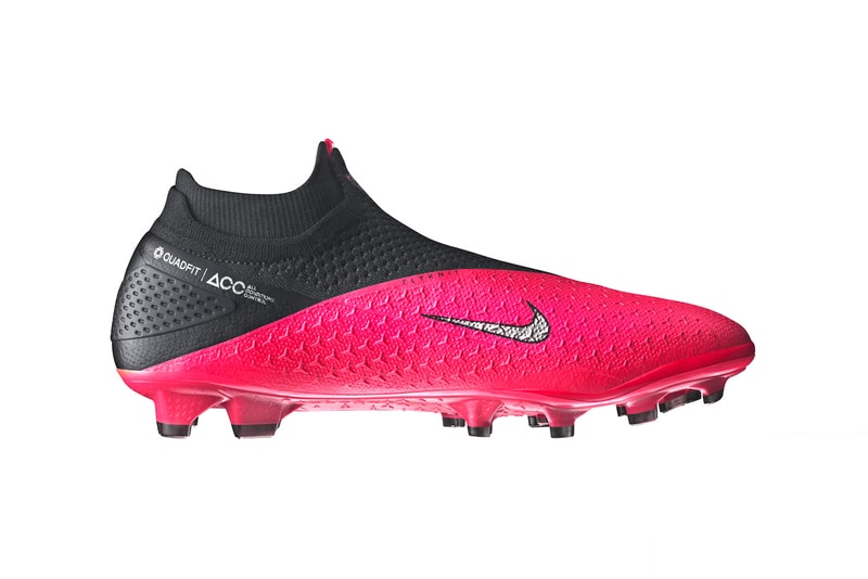Nike phantom vsn2 football boot attacking soccer release details information buy cop purchase black pink ghost lace system flyknit