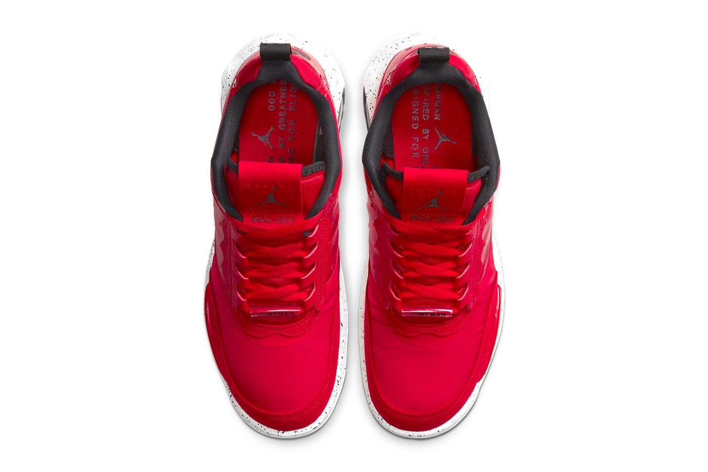 Nike Jordan Air Max 200 Fire Red Sail Black sneakers shoes footwear kicks runners trainers michael jordan 23 jumpman swoosh air unit sole Fall Winter 2019 Jordan Brand AJ4 CD6105 601