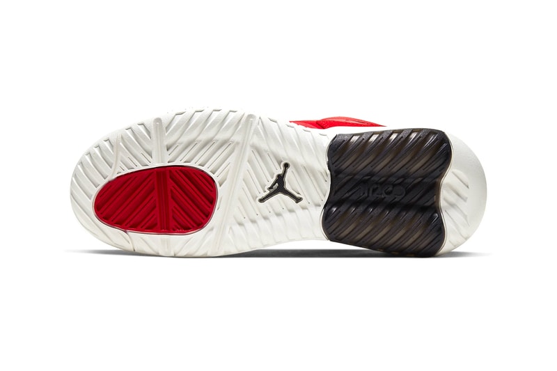 Nike Jordan Air Max 200 Fire Red Sail Black sneakers shoes footwear kicks runners trainers michael jordan 23 jumpman swoosh air unit sole Fall Winter 2019 Jordan Brand AJ4 CD6105 601