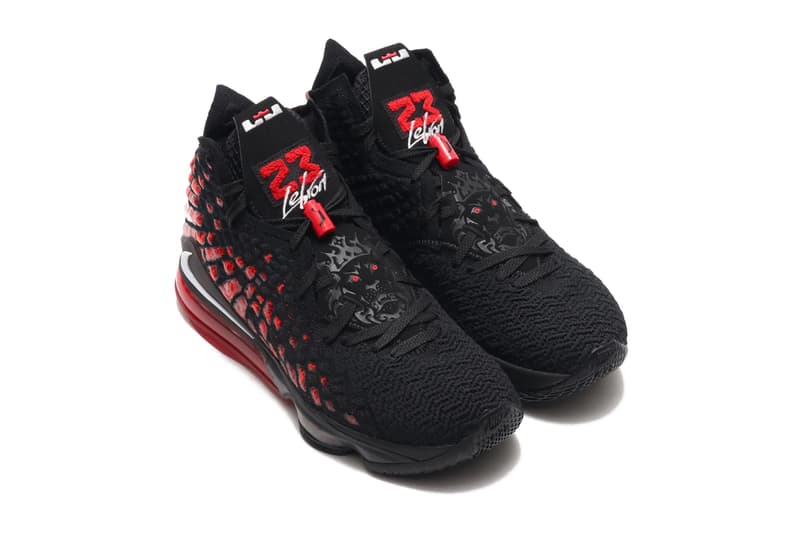 nike lebron 17 infrared air jordan 6 lebron james bq3177 006 black white university red release date info photos price
