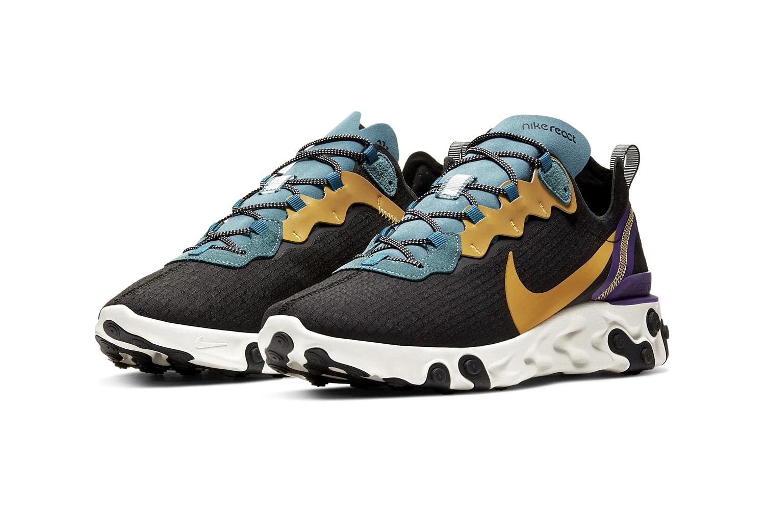 Nike React Element 55 ACG Inspired Hike Man Release CI9593-001 CI9593-002 Info Buy Price Black Light Thistle Pollen Rise Magic Flamingo Mineral Teal Voltage Purple Pollen Rise 
