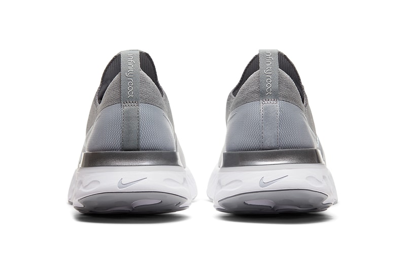 nike react infinity run wolf grey cool grey metallic silver white CD4371 003 black dark grey white 002 release date info photos price