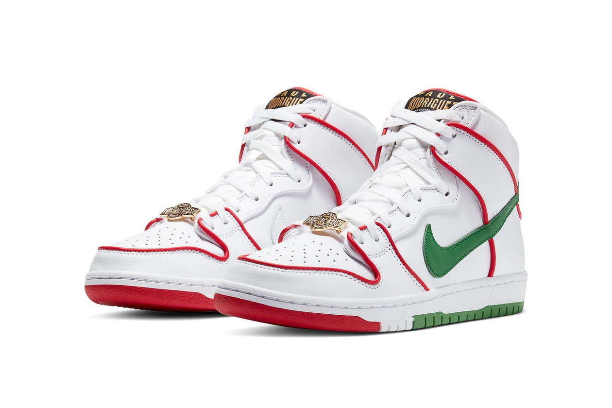 nike sb dunk high paul rodriguez p rod white red green boxing mexico mexican CT6680 100 release date info photos price