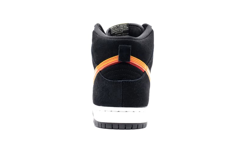 Nike SB Dunk High Pro "Truck It" "Black/University Gold/Team Orange" Closer Look Release Information Drop Cop Online Skateboarding 1985 Sneaker Footwear Swoosh Zoom Air Technology