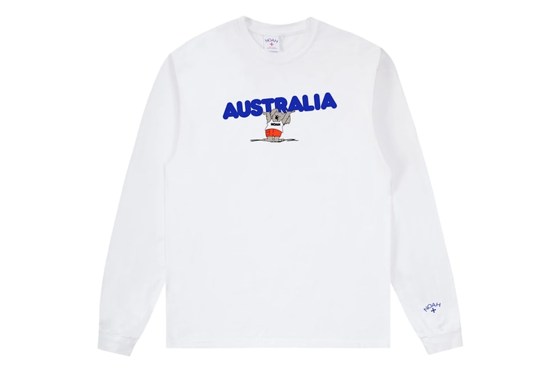 noah Australia wildfire wildlife benefit long sleeve tee tees charity koala white yellow blue release date info photos price
