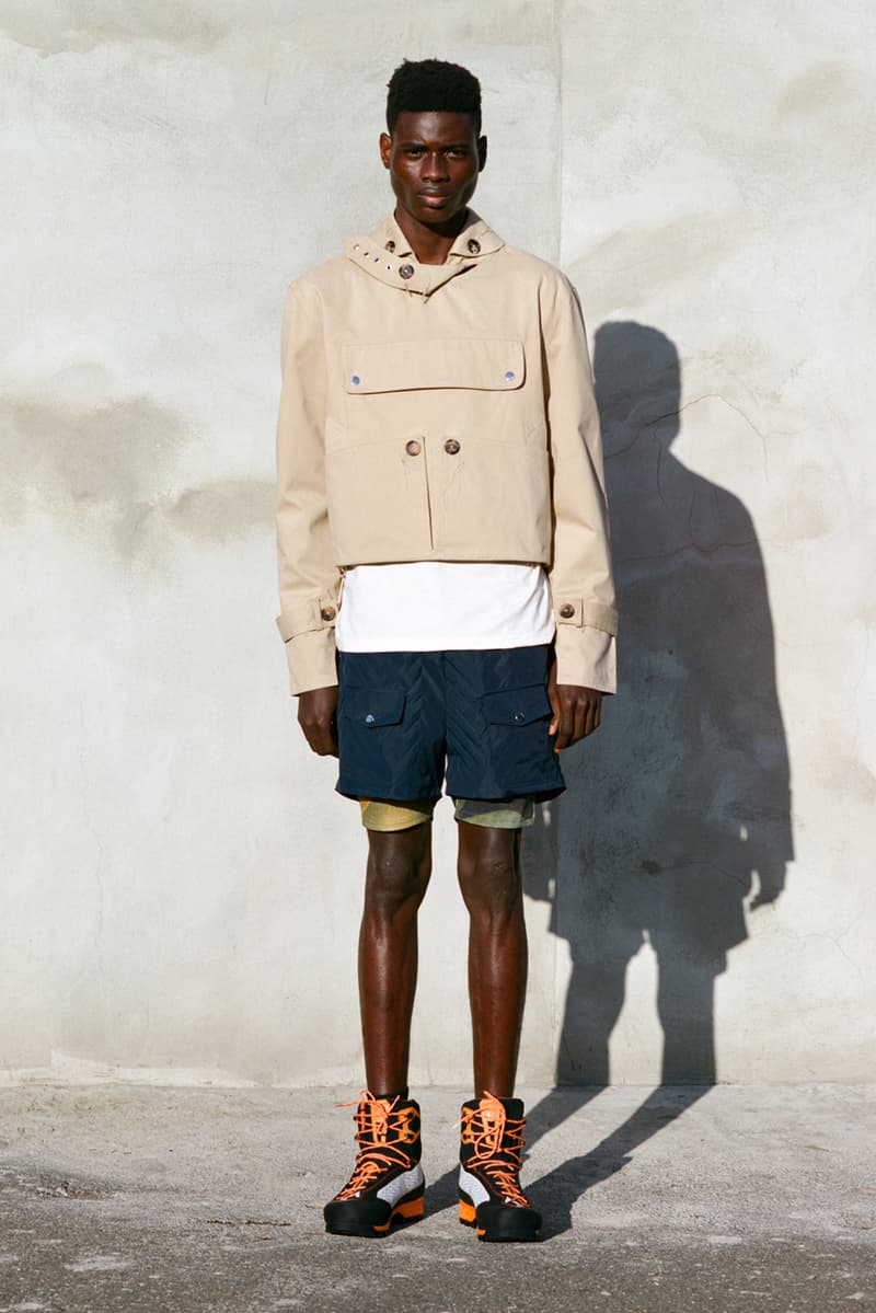 NOUNION Fall/Winter 2020 Collection Three Lookbook Coats Jackets Sweatshirts Pants Shirts Long Sleeves Corduroy Leather Asymmetrical Deconstructed Black White Red Green Blue