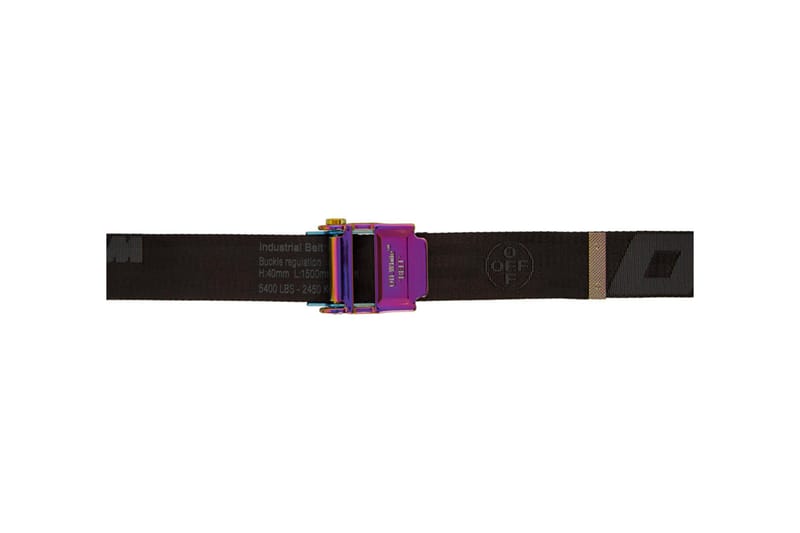 off white industrial belt black