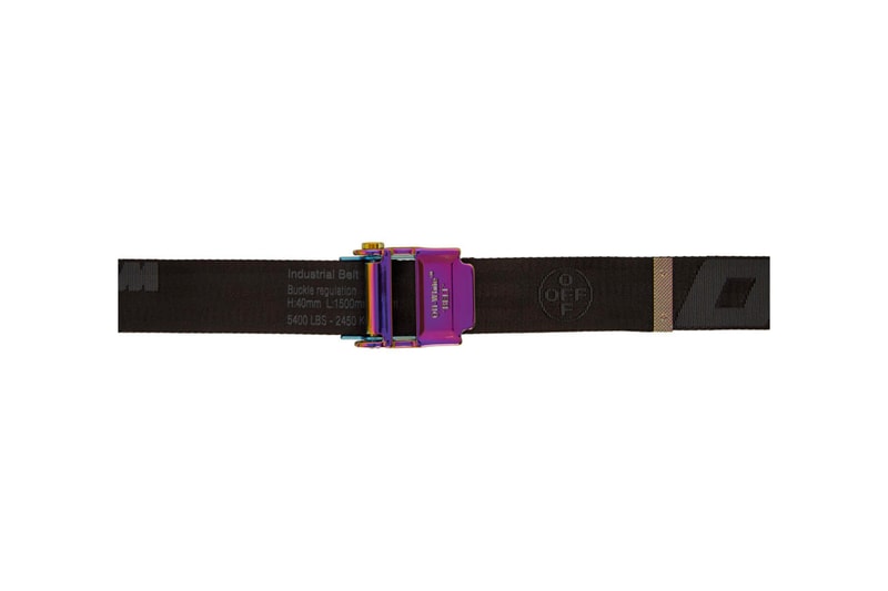 Off White Black 2.0 Industrial Belt Release Info Buy Price Virgil Abloh black Purple Gradient 