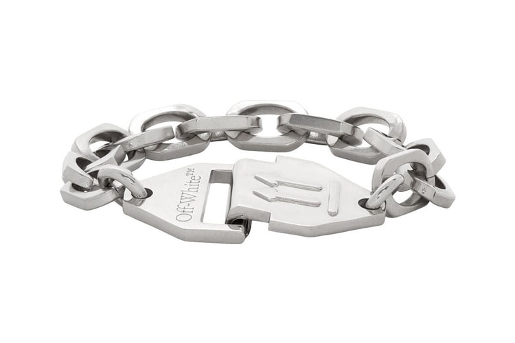 Off-White™ Offers up Chunky Industrial Silver Chain-Link Bracelets & Nameplate Necklaces