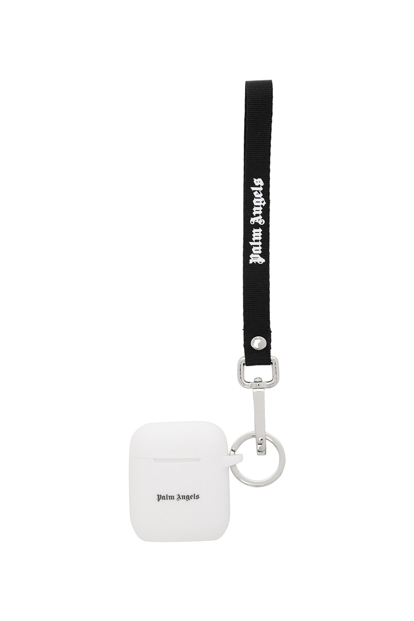 Palm Angels AirPods Case Keychain "Purple Logo" "Black Logo" "White Logo" Release Information Cop Tech Accessories Apple Fashion SSENSE Earphones Cases Drop