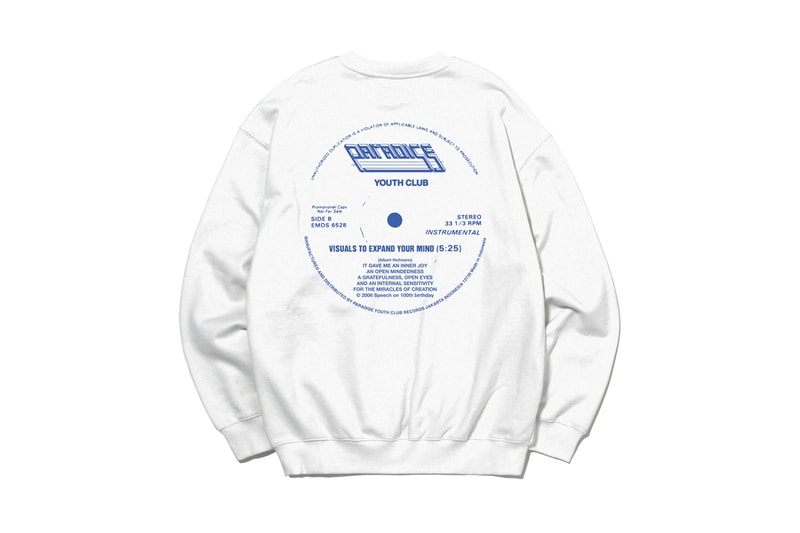 Paradise Youth Club ESTNATION Exclusive Drop Crewnecks Hoodies Black White Gray Red Blue 