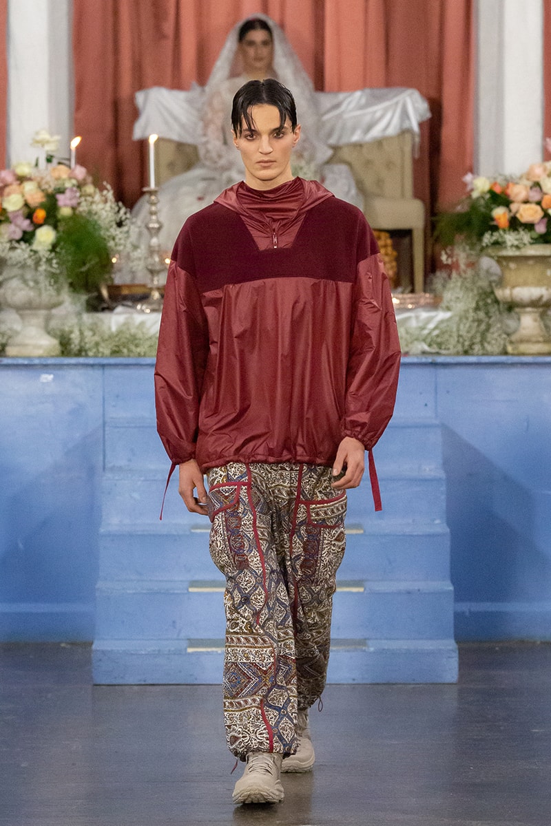 paria farzaneh lfwm fall winter 2020 london fashion week mens runway show collection gore tex converse thermore sustainable Iran traditional