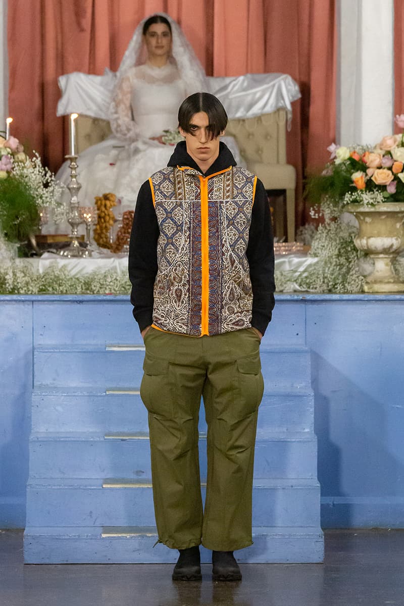 paria farzaneh lfwm fall winter 2020 london fashion week mens runway show collection gore tex converse thermore sustainable Iran traditional