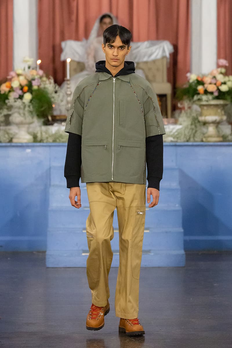 paria farzaneh lfwm fall winter 2020 london fashion week mens runway show collection gore tex converse thermore sustainable Iran traditional