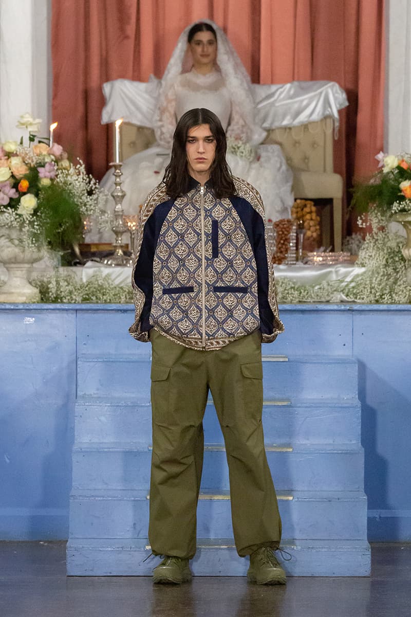 paria farzaneh lfwm fall winter 2020 london fashion week mens runway show collection gore tex converse thermore sustainable Iran traditional