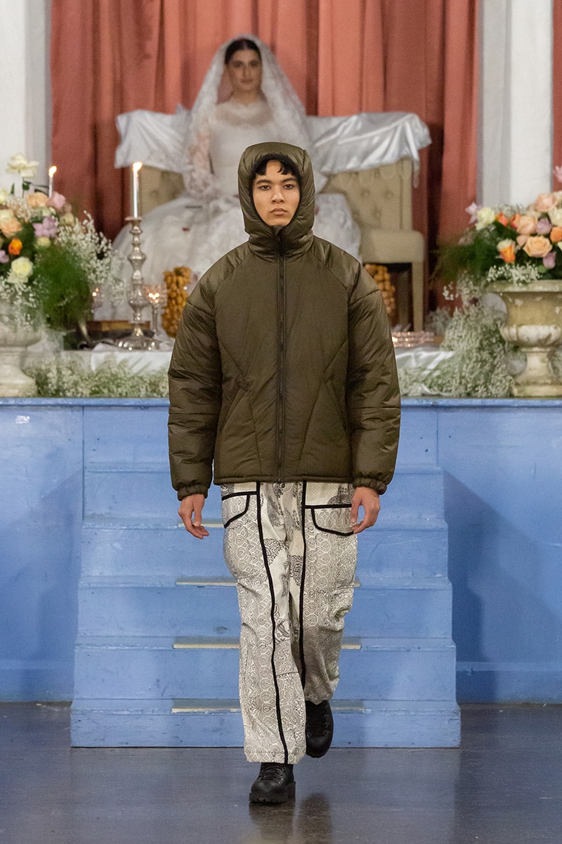 paria farzaneh lfwm fall winter 2020 london fashion week mens runway show collection gore tex converse thermore sustainable Iran traditional