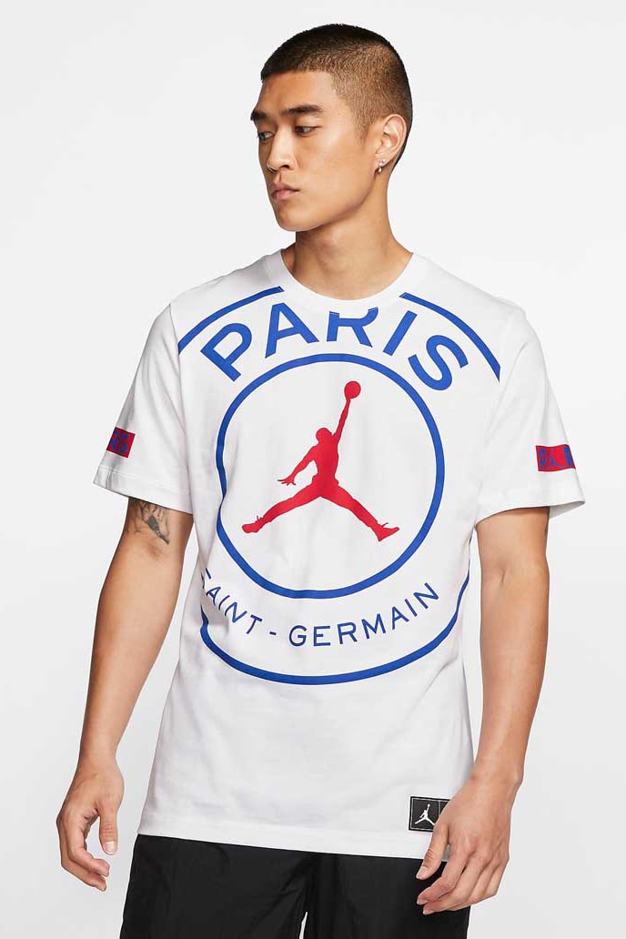 Paris Saint-Germain x Jordan Brand SS20 Capsule full looks collection psg football soccer collaborations red white blue football shoes sneakers nike