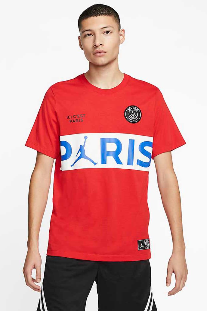 Paris Saint-Germain x Jordan Brand SS20 Capsule full looks collection psg football soccer collaborations red white blue football shoes sneakers nike