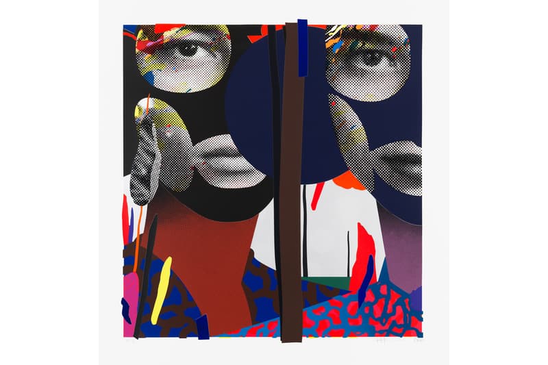 Paul Insect 'Together Alone' Print Avant Arte Face Portraiture Masked Gold Silver Color Screenprint Somerset Tub Satin Somerset Satin Enhanced 330gsm Heritage Book 315gsm Paper