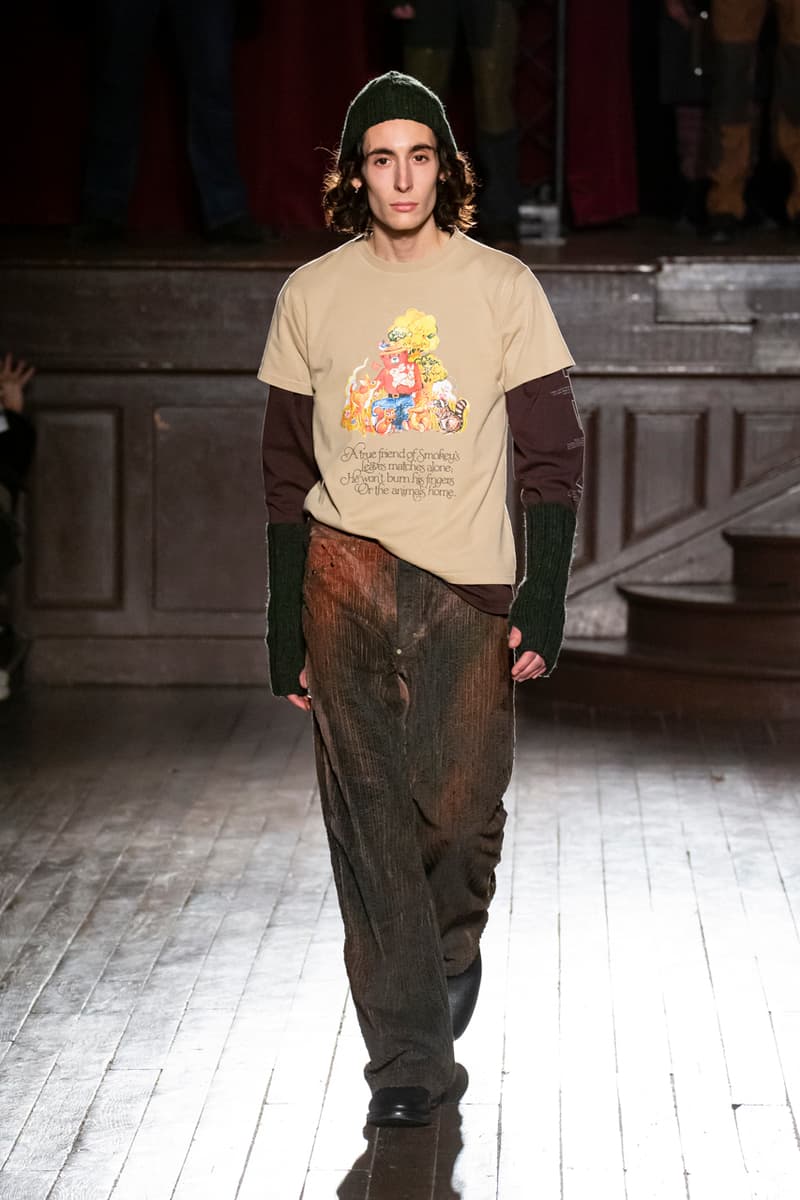 PHIPPS Fall/Winter 2020 Collection Smokey Bear Paris Fashion Week Runway Show Smocked Shirts Fleece Crewnecks Jackets Denim Blazers Trousers Hoodies Knitwear Plaid