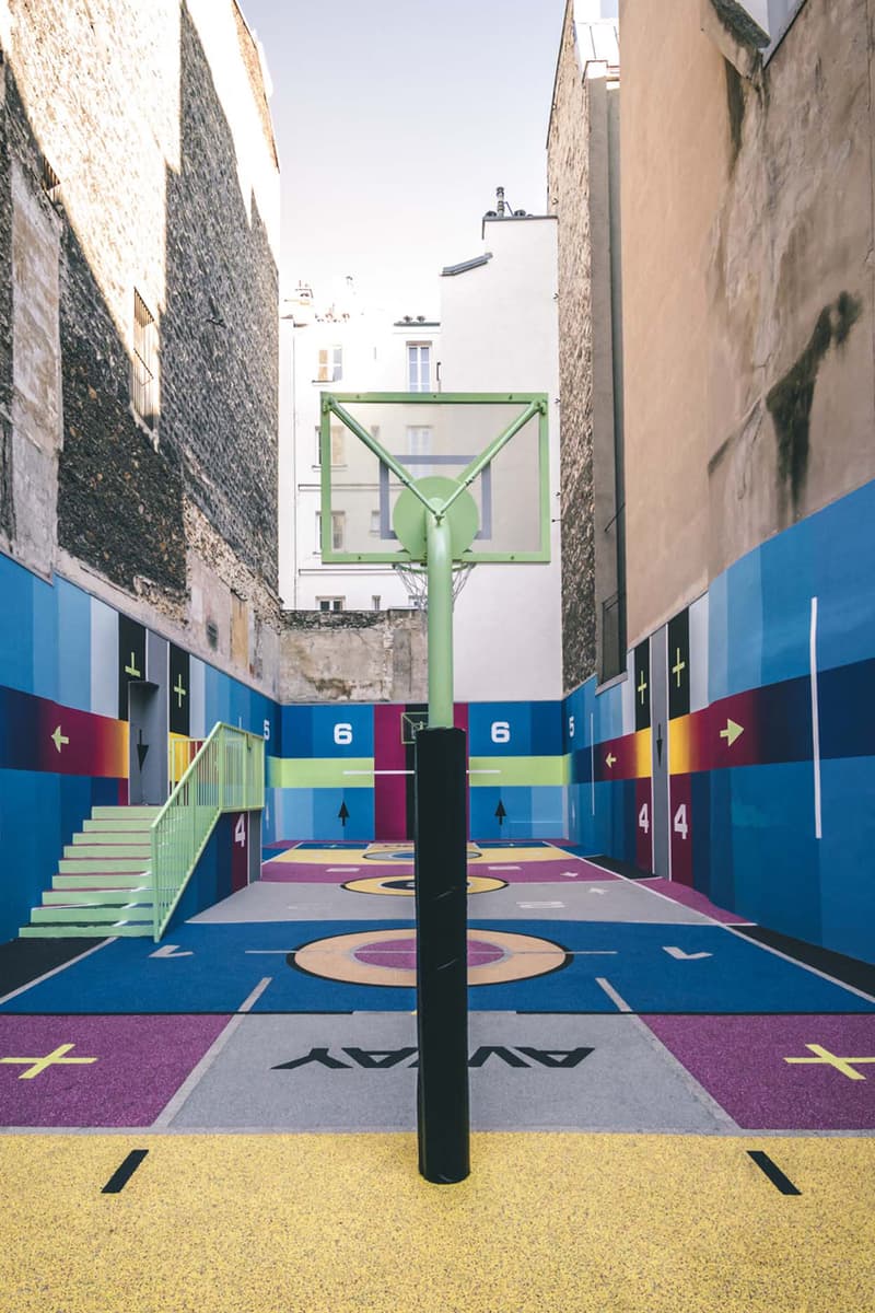 pigalle nike grind basketball court paris recycled sneakers pastel colors launch january 2020 stephane ashpool