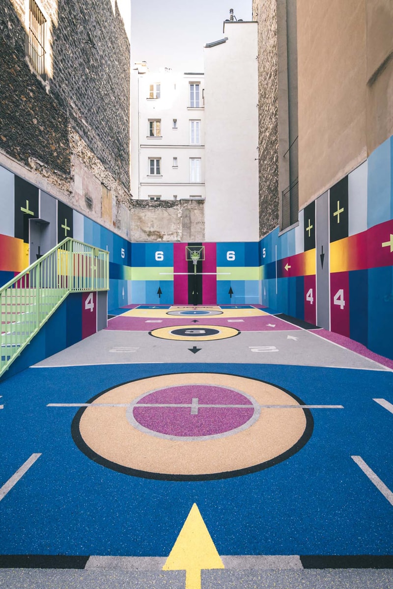 pigalle nike grind basketball court paris recycled sneakers pastel colors launch january 2020 stephane ashpool