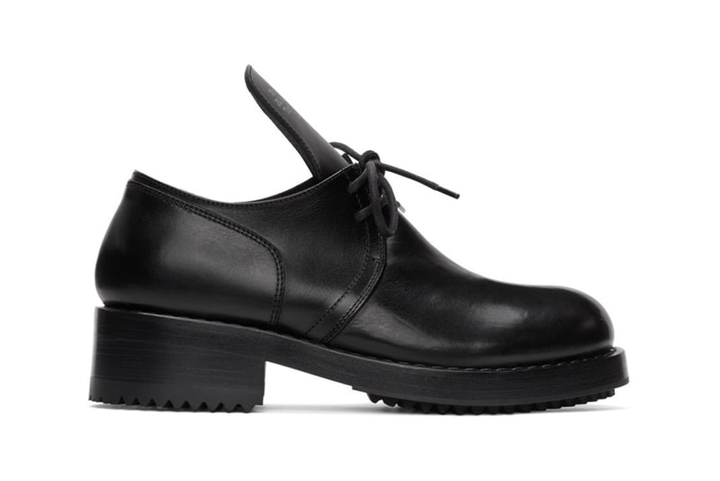 Raf Simons Black Laced Up Low Derby Shoe "Monogram 1955" "JBJ Fourier (Chaleur)" "Tiny Golden Books" "To Be Close" Remote Control 'Events in Dense Fog' Kilimanjaro