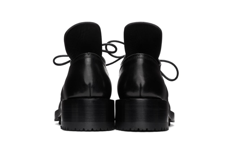 Raf Simons Black Laced Up Low Derby Shoe "Monogram 1955" "JBJ Fourier (Chaleur)" "Tiny Golden Books" "To Be Close" Remote Control 'Events in Dense Fog' Kilimanjaro