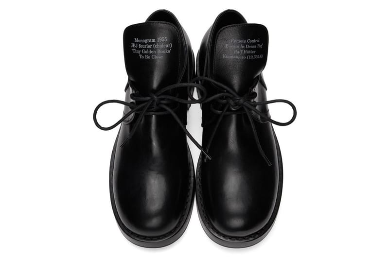 Raf Simons Drops Leather Derby Shoes Adorned With Graphical Text
