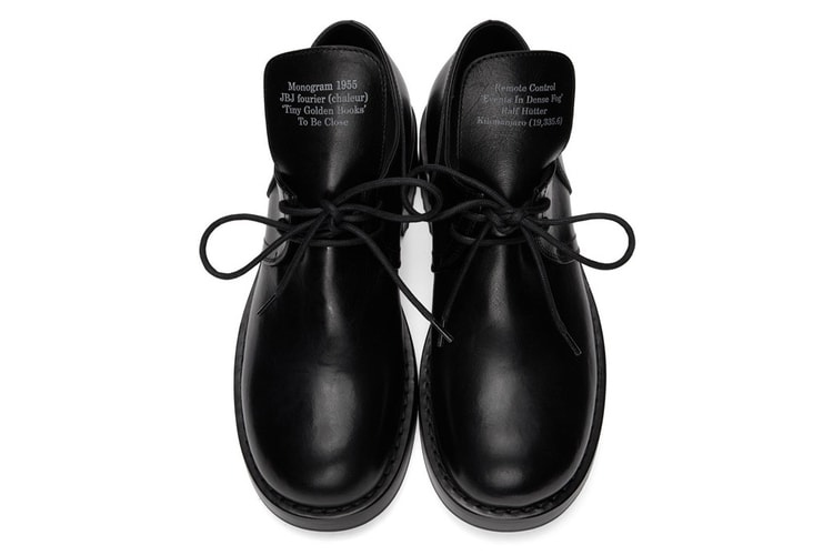Raf Simons Drops Leather Derby Shoes Adorned With Graphical Text