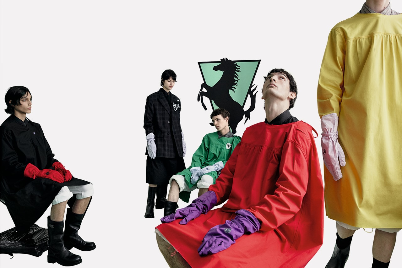 Raf Simons Spring/Summer 2020 Campaign Willy Vanderperre Photography Olivier Rizzo Styling Menswear Looks Images Lab Coats Sci-Fi Theme SS20 Prancing Horse Motif Belgian Designer 