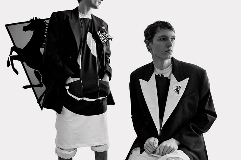 Raf Simons Spring/Summer 2020 Campaign Willy Vanderperre Photography Olivier Rizzo Styling Menswear Looks Images Lab Coats Sci-Fi Theme SS20 Prancing Horse Motif Belgian Designer