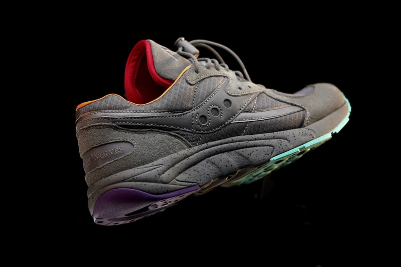raised by wolves saucony aya asphalt jungle stash pocket chad muska grey purple orange red green release date info photos price