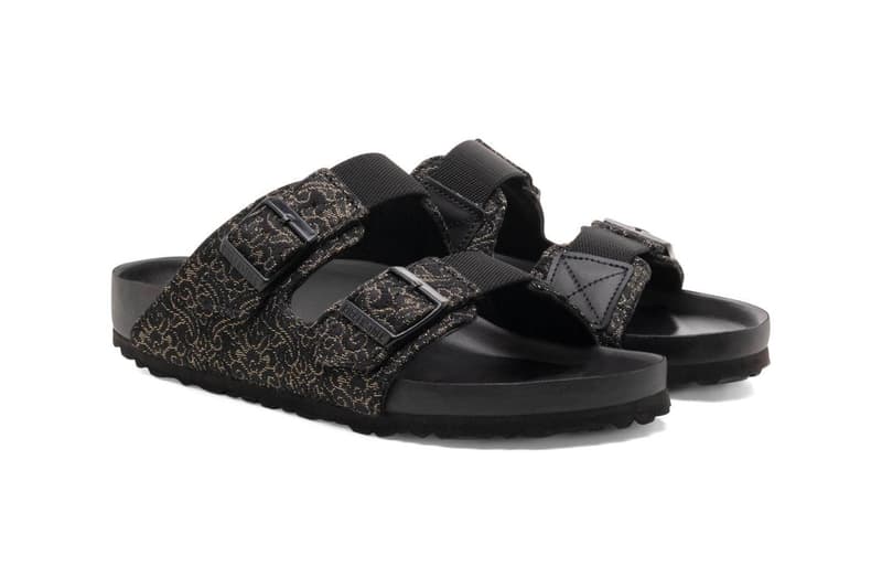 Random Identities and Birkenstock Arizona Sandals footwear shoes slippers leopard brocade monchromatic Stefano Pilati designer cowskin fur Spring summer 2020 collection