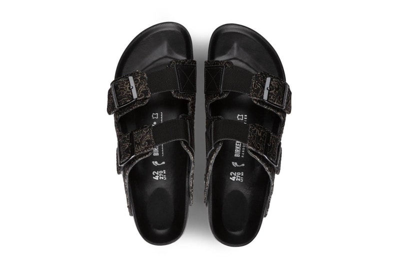 Random Identities and Birkenstock Arizona Sandals footwear shoes slippers leopard brocade monchromatic Stefano Pilati designer cowskin fur Spring summer 2020 collection