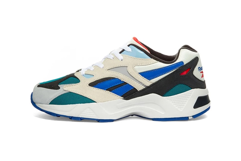 Reebok Aztrek 96 Chalk Seaport Teal ef356 sneakers shoes footwear runners trainers kicks 1990s blue eva midsole Hexalite cushioning support chunky spring summer 2020 blue
