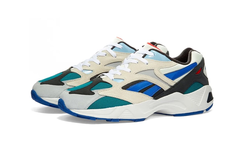 Reebok Aztrek 96 Chalk Seaport Teal ef356 sneakers shoes footwear runners trainers kicks 1990s blue eva midsole Hexalite cushioning support chunky spring summer 2020 blue