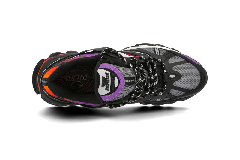 Reebok DMX Trail Shadow Black Gray Scarlet FV2842 shoes sneakers footwear kicks runners trainers fall winter 2020 multi color purple red retro low top Max shear technical performance